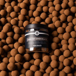 LAND OF CHOCOLATE - LIQUORICE COATED WITH MILK CHOCOLATE, NOUGAT AND COCOA - 150 G