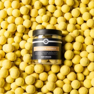 PASSION POWER – LIQUORICE COATED WITH WHITE CHOCOLATE AND PASSIONFRUIT – 150 G