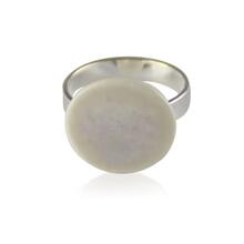 Stor krystalhvid fingerring
