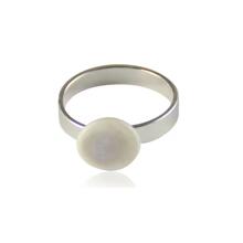 Lille krystalhvid fingerring
