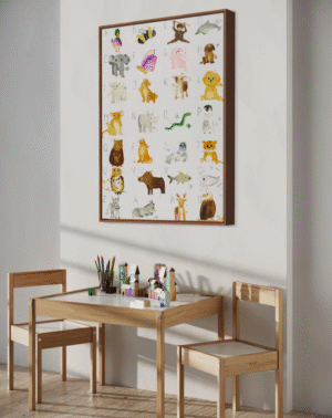 Bogstavdyr - ABC-plakat  A3