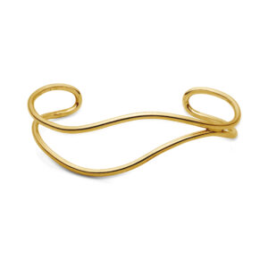 INEL Ocean Waves bracelet, gold-plated, M/L