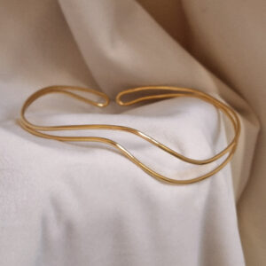 INEL Ocean Waves choker, gold-plated
