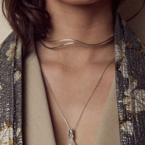 INEL Ocean Waves choker, silver