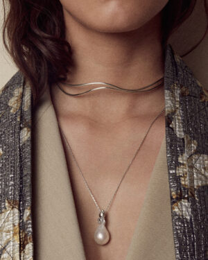 INEL Ocean Waves choker, silver