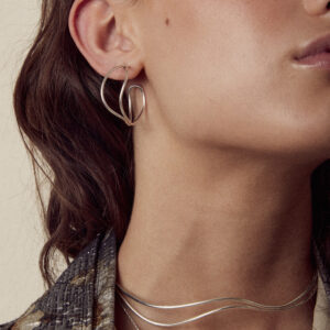 INEL Ocean Waves hoops, silver