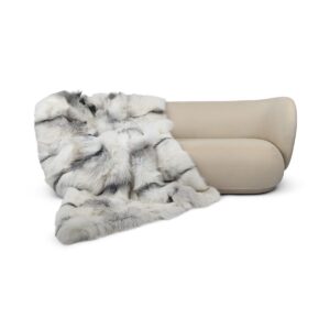 Premium tæppe af ræv | Bagside af kashmir | Shadow Fox | 140x200 cm