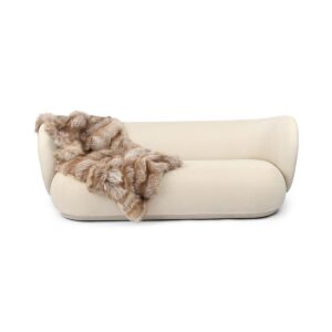 Premium tæppe af ræv | Bagside af kashmir | Pastel | 160x70 cm