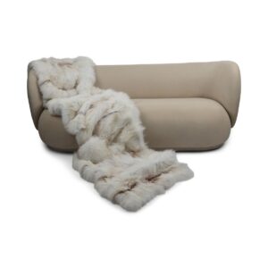 Premium tæppe af ræv | Bagside af kashmir | Sun Glow | 70x230 cm