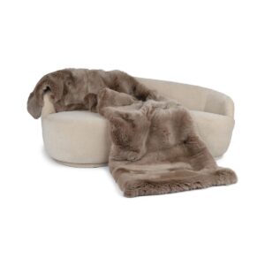 Premium tæppe af ræv | Bagside af kashmir | Camel | 270x70 cm