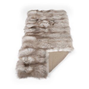 Premium tæppe af ræv | Bagside af kashmir | Mushroom | 75x160 cm