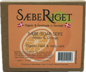 Økologisk fast håndsæbe bar Rav og Appelsin - 100 gram