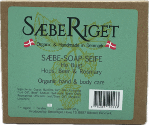 Økologisk Ho Bugt sæbe med humle, øl og rosmarin - 100 gram