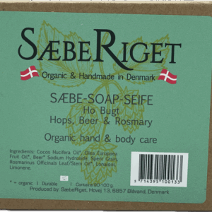 Økologisk Ho Bugt sæbe med humle, øl og rosmarin - 100 gram