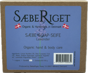 Økologisk fast håndsæbe bar lavendel - 100 gram