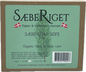 Økologisk fast håndsæbe bar fyrrenåle - 100 gram