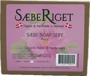 Økologisk fast håndsæbe bar rose - 100 gram