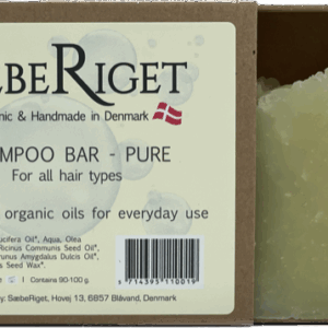 Økologisk fast shampoo bar pure  - 100 gram