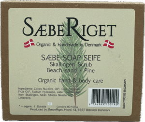 Økologisk Skallingen skrub sæbe med sand og fyrrenåle - 100 gram