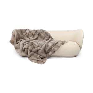 Minkplaid | Bagside af kashmir | Silver Blue | 180x138 cm