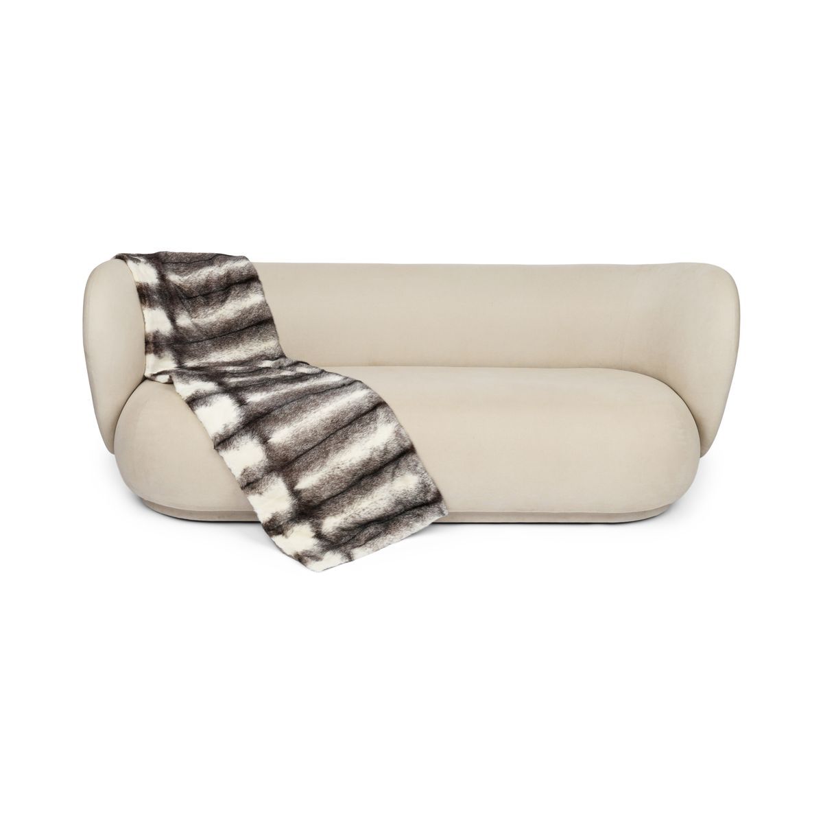 Minkplaid | Bagside af kashmir | Black Cross | 50x170 cm - Billede 2