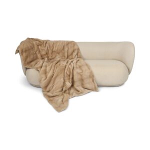 Minkplaid | Bagside af kashmir | Palomino | 120x220 cm