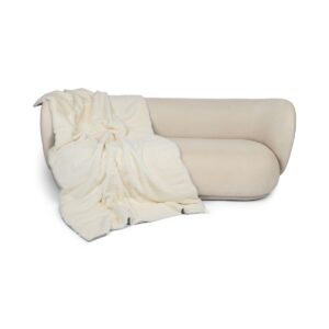 Minkplaid | Bagside af kashmir | Pearl | 122x180 cm