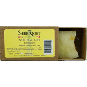 Økologisk fast håndsæbe bar citrongræs - 50 gram