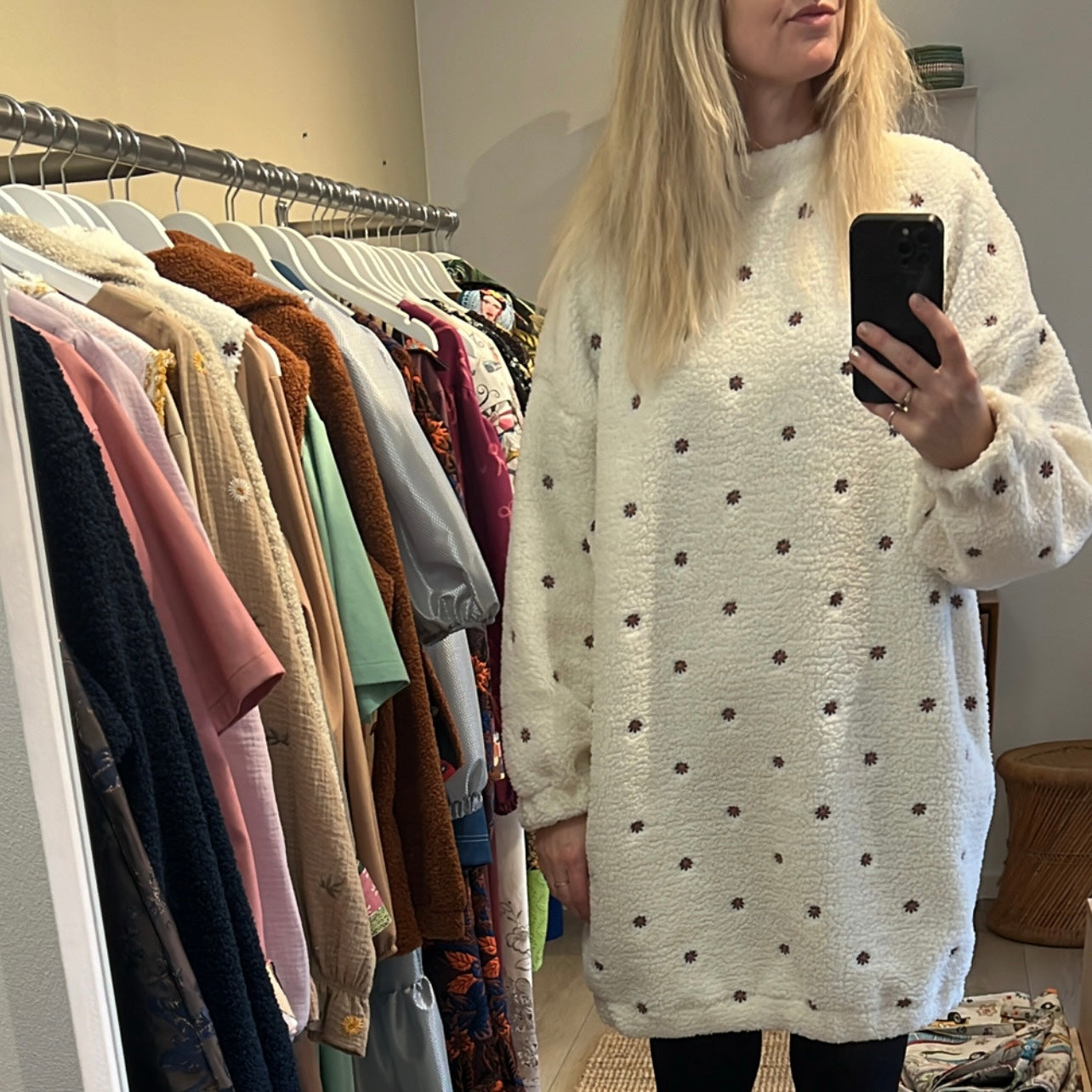 Teddy Sweat Kjole - Embroidery