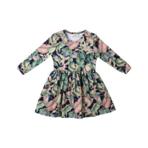 Laura Langærmet Kjole - Birds