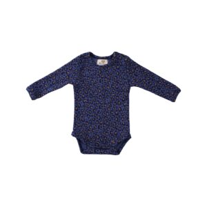 Chriss Rib Langærmet Body - Navy Leo