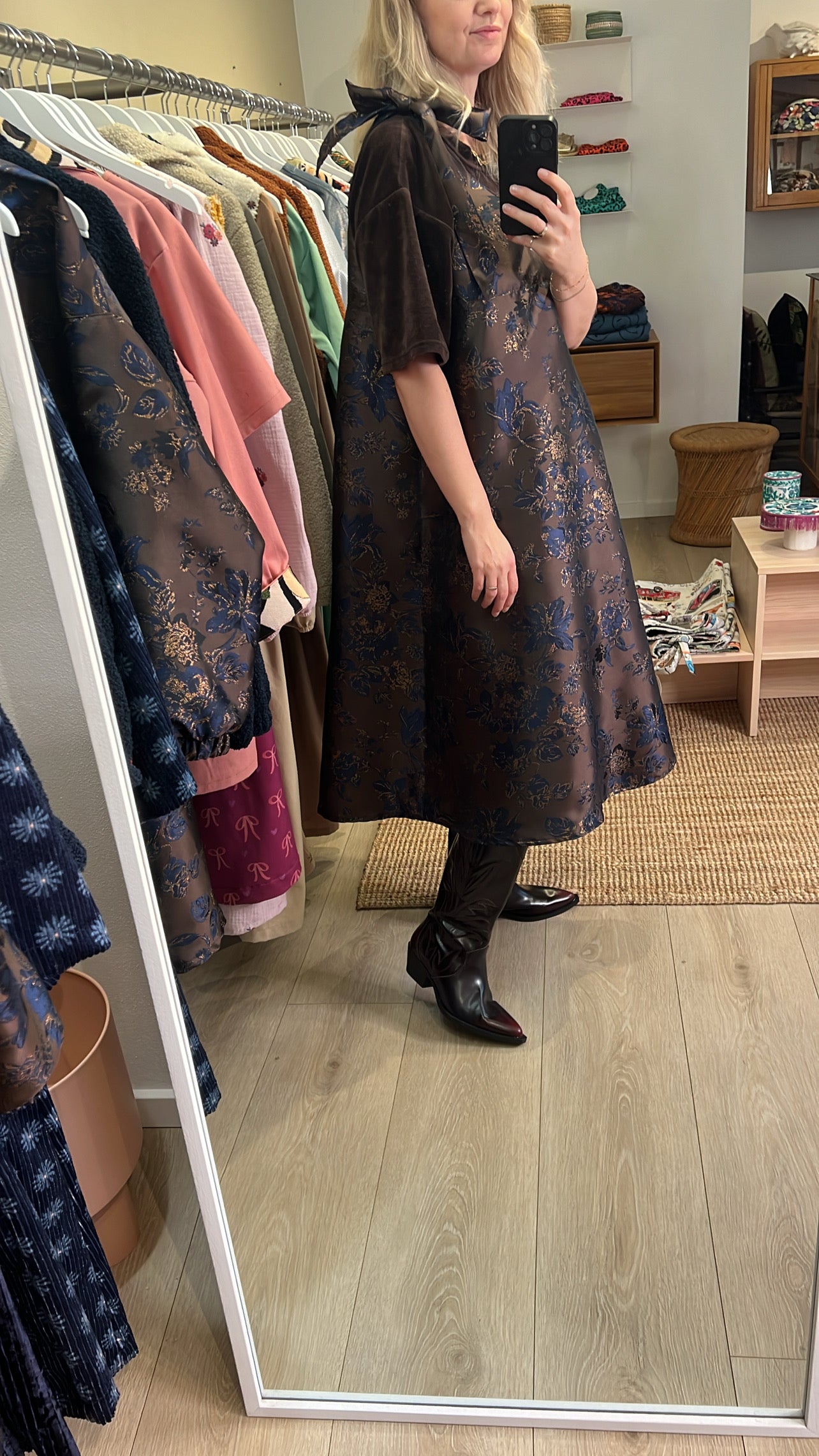 Oversize Kjole - Glitter Denim - Billede 5