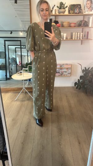 Malou Jumpsuit - Embroidery palms
