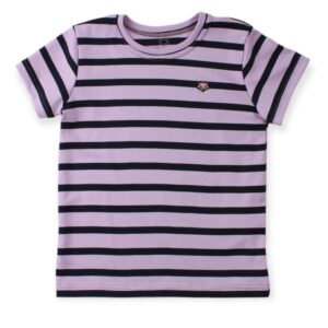 Billie Kortærmet Tee - Purple/navy Stripes