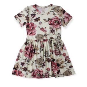 Laura kortærmet Kjole - Floral