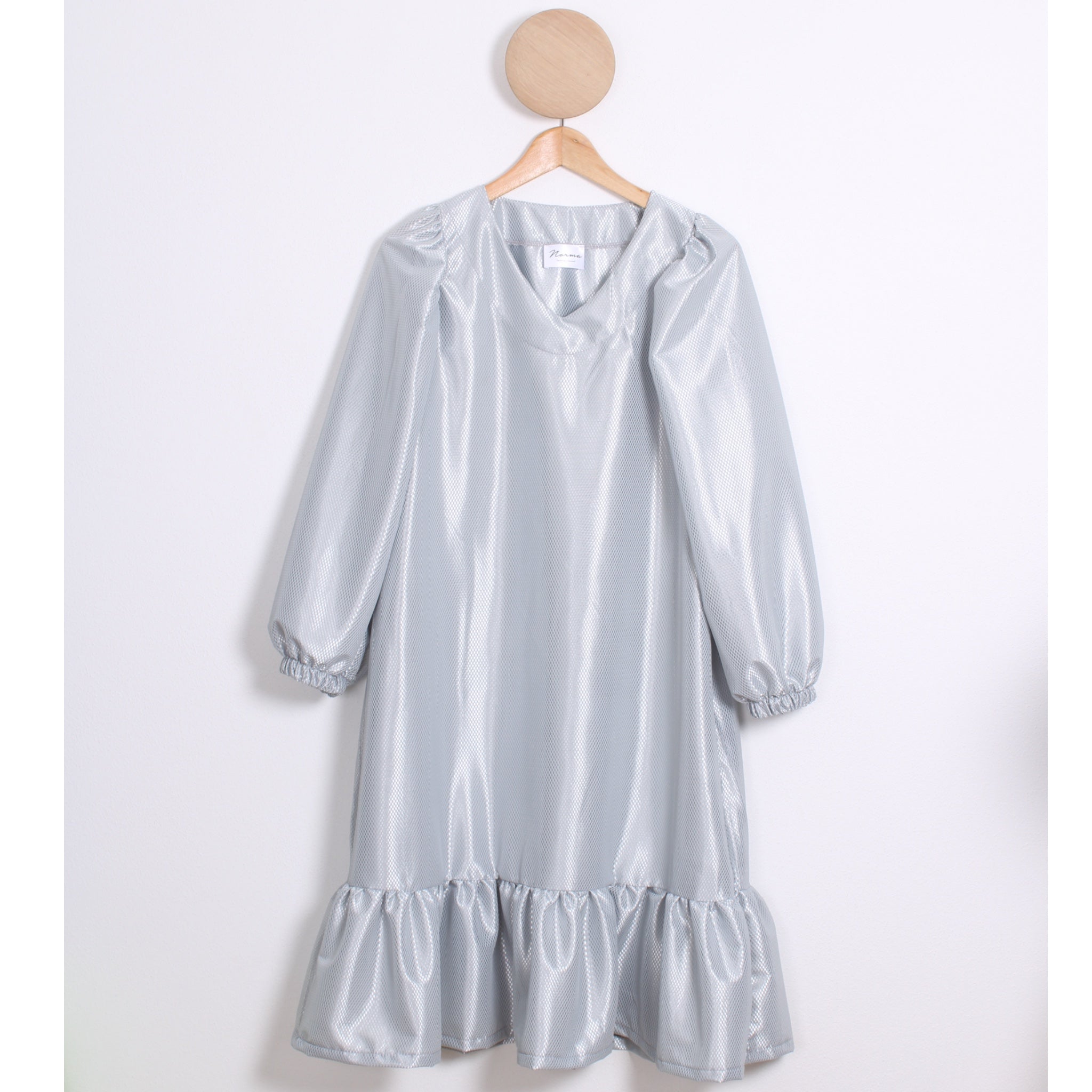 Bella A-kjole - Silver metallic Dots - Billede 4