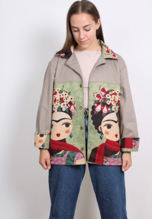 Frida Jakke - Beige Flower Crown