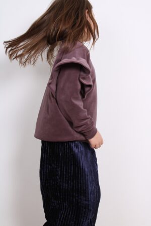 Bella Velour Oversize bluse