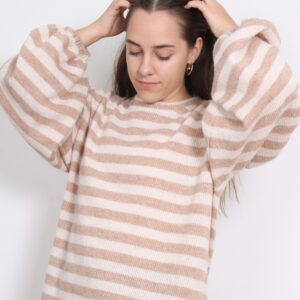 Ditte Bluse - Beige Stripes