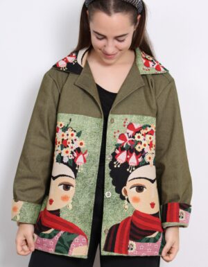 Frida Jakke - Olive Flower Crown