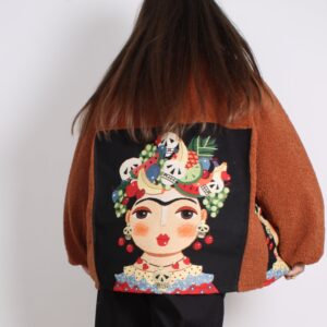 Frida Teddy Jakke - Rust Glitter Skeleton