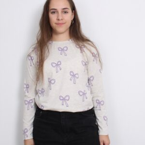 Billie Langærmet tee - Glitter Bows