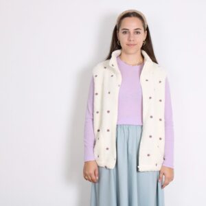 Teddy Vest - Embroidery Flowers