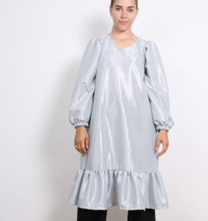 Bella A-kjole - Silver metallic Dots